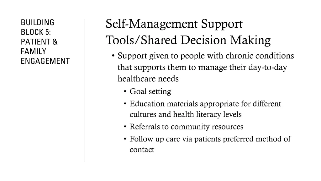self management support tools shared decision