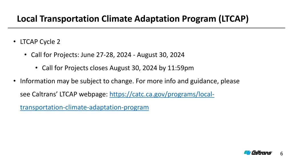 local transportation climate adaptation program