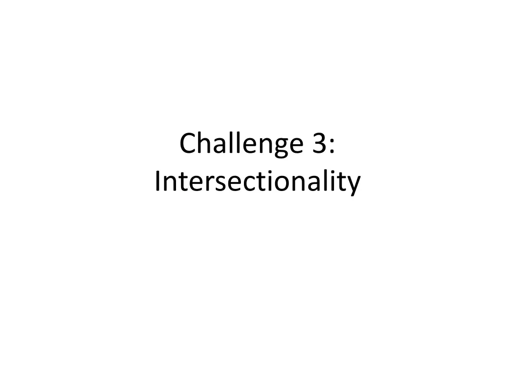challenge 3 intersectionality