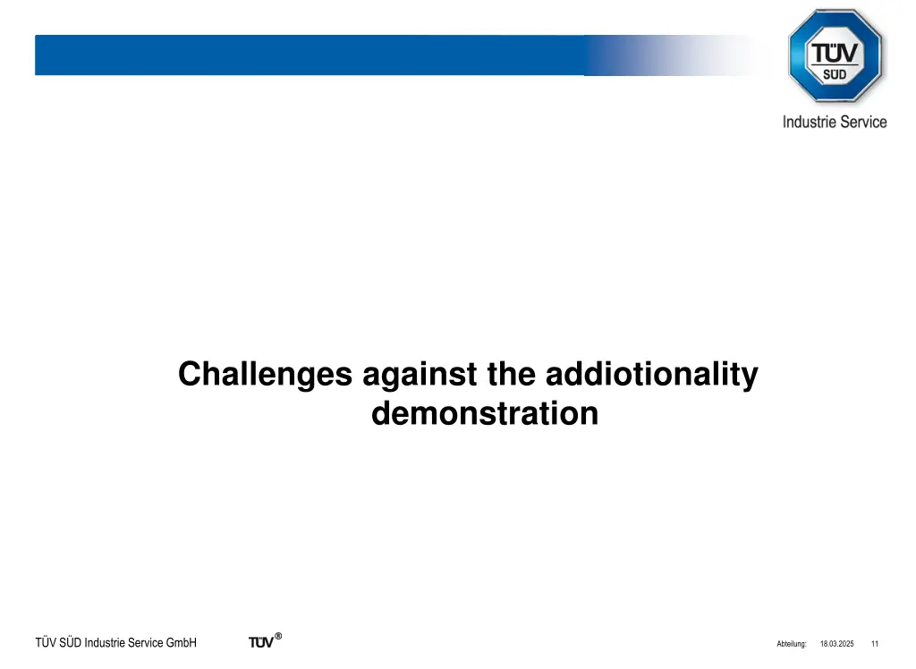 challenges against the addiotionality