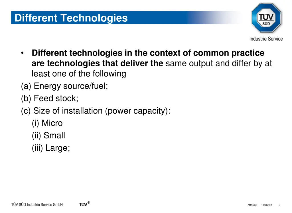 different technologies 1