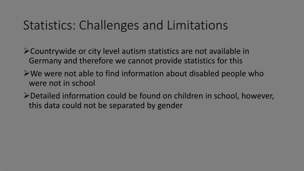 statistics challenges and limitations