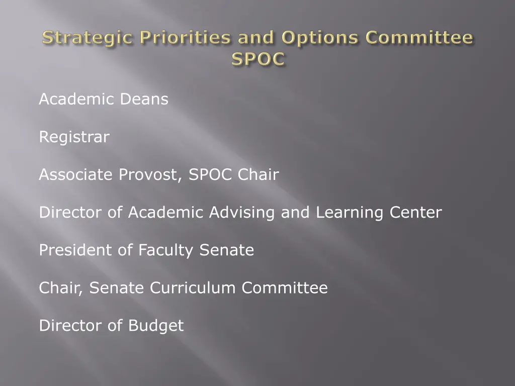 academic deans