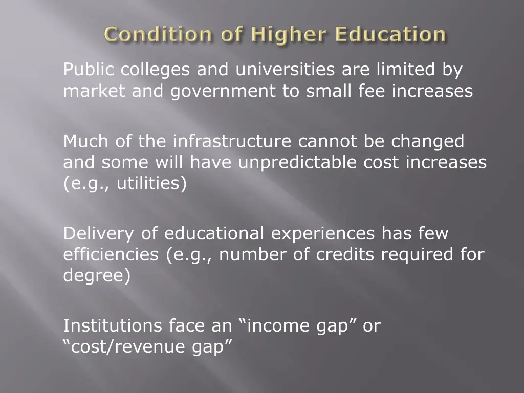 public colleges and universities are limited