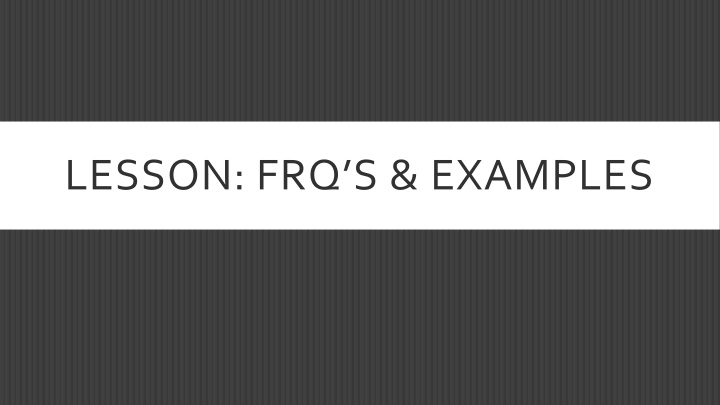 lesson frq s examples
