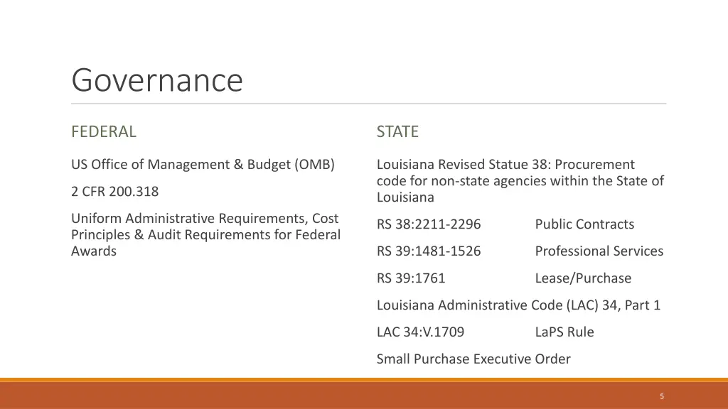 governance