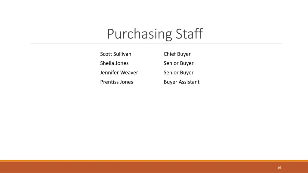 purchasing staff