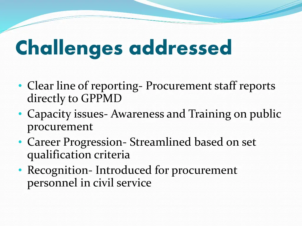 challenges addressed