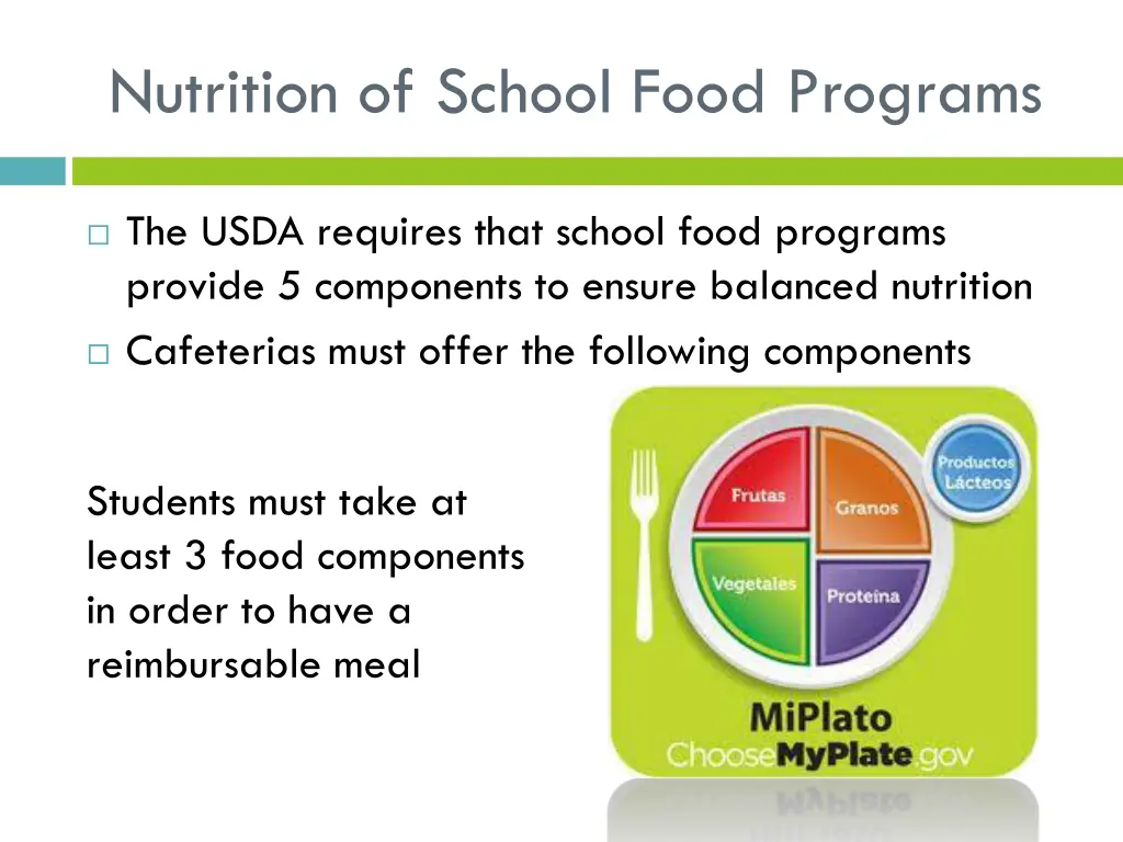 nutrition of school food programs 1