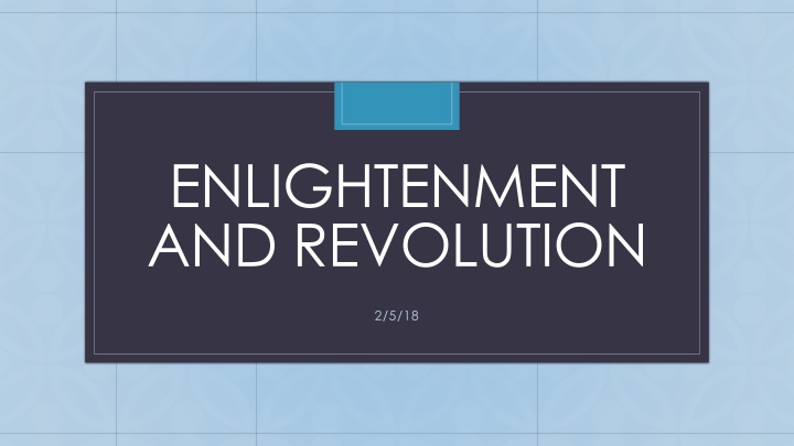 enlightenment and revolution