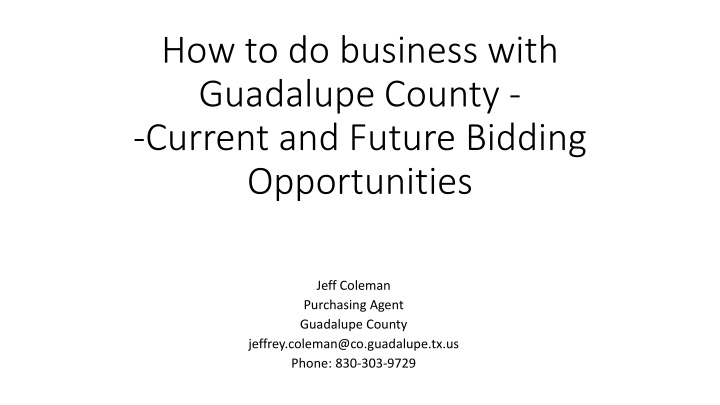 how to do business with guadalupe county current