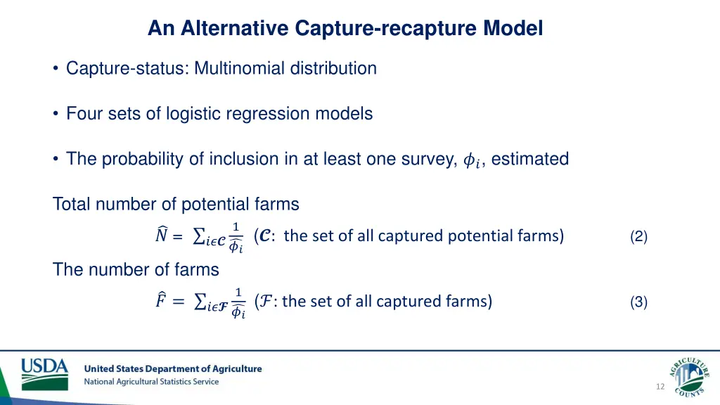 an alternative capture recapture model