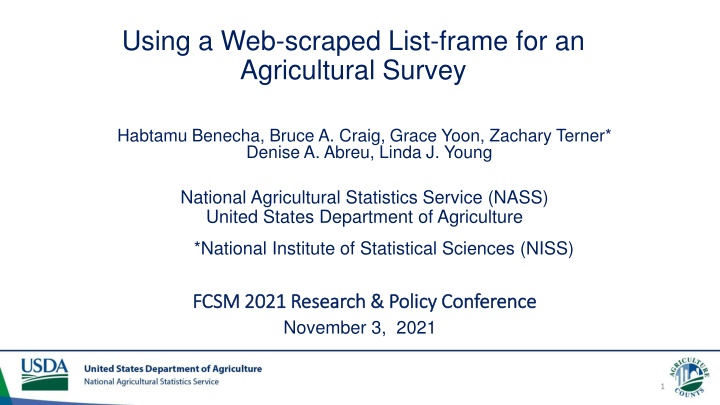 using a web scraped list frame