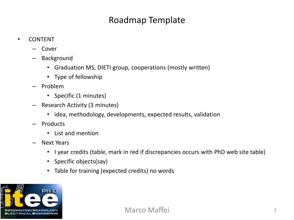 roadmap template