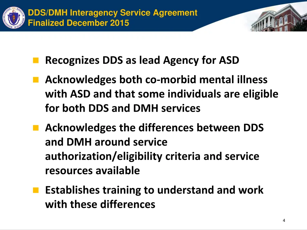 dds dmh interagency service agreement finalized