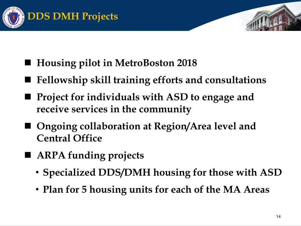 dds dmh projects