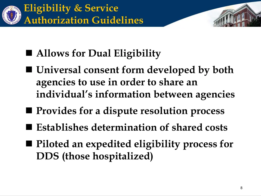 eligibility service authorization guidelines