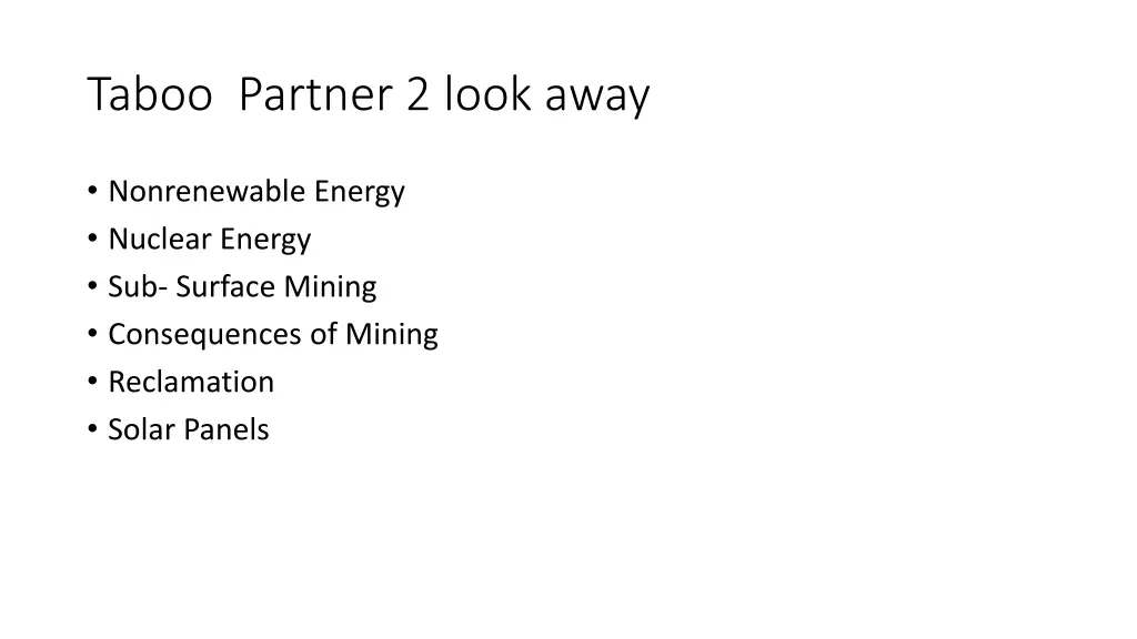 taboo partner 2 look away