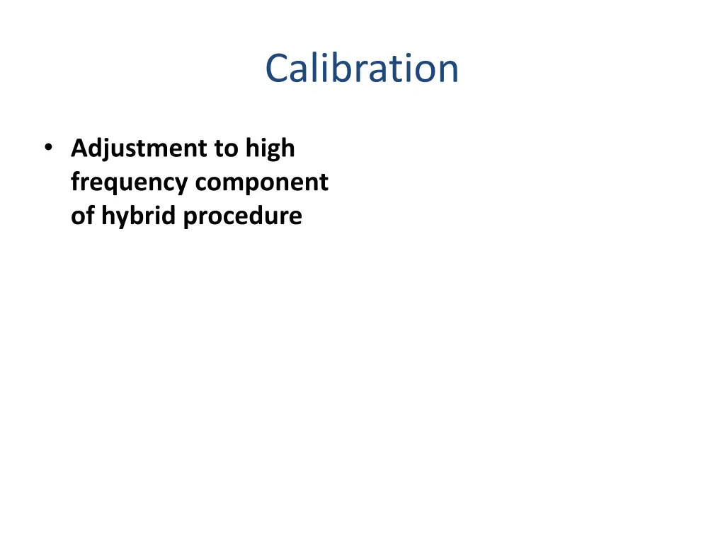calibration