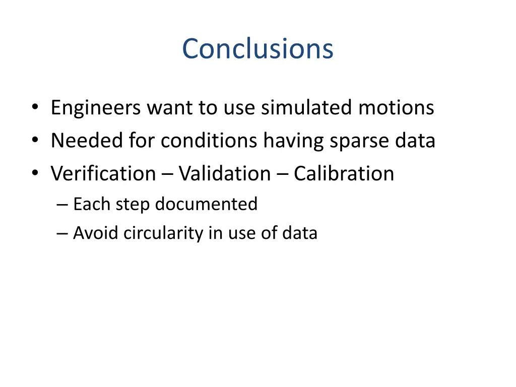 conclusions