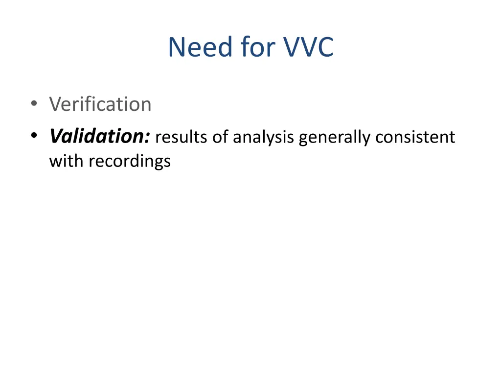 need for vvc 1