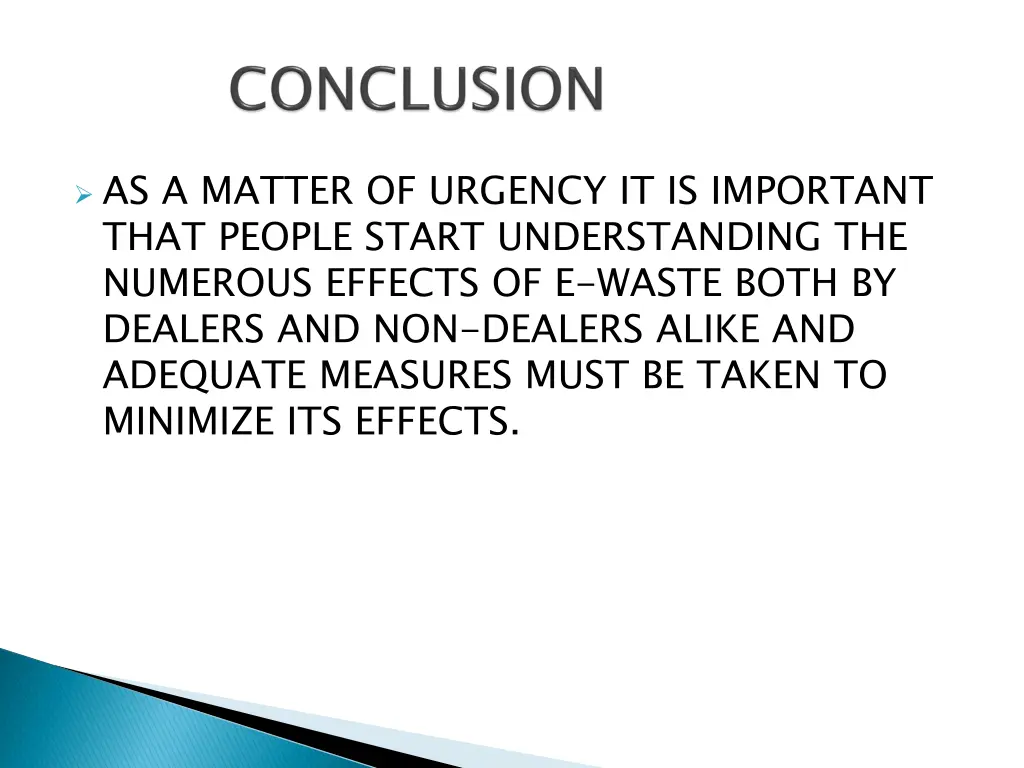as a matter of urgency it is important that