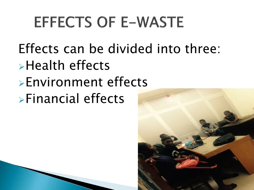 effects can be divided into three health effects