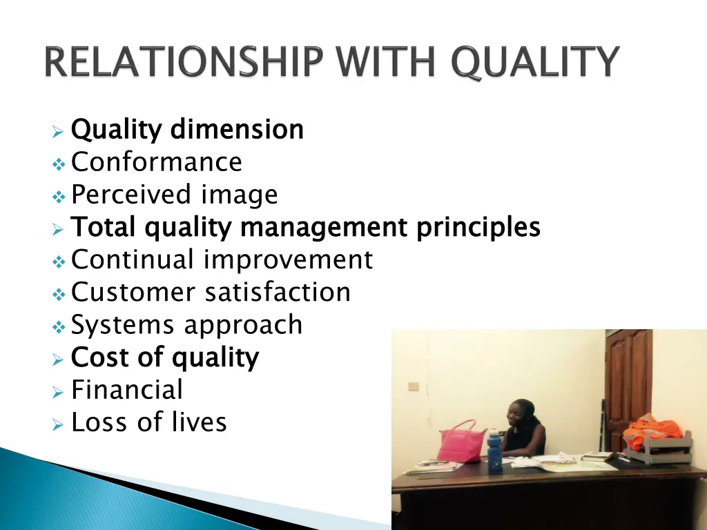 quality dimension conformance perceived image