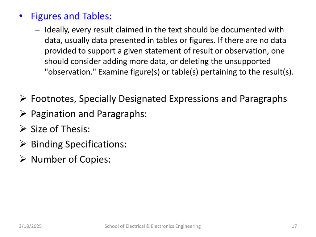 figures and tables ideally every result claimed