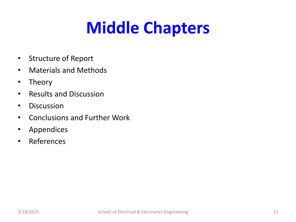 middle chapters