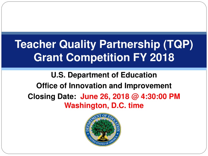 teacher quality partnership tqp grant competition