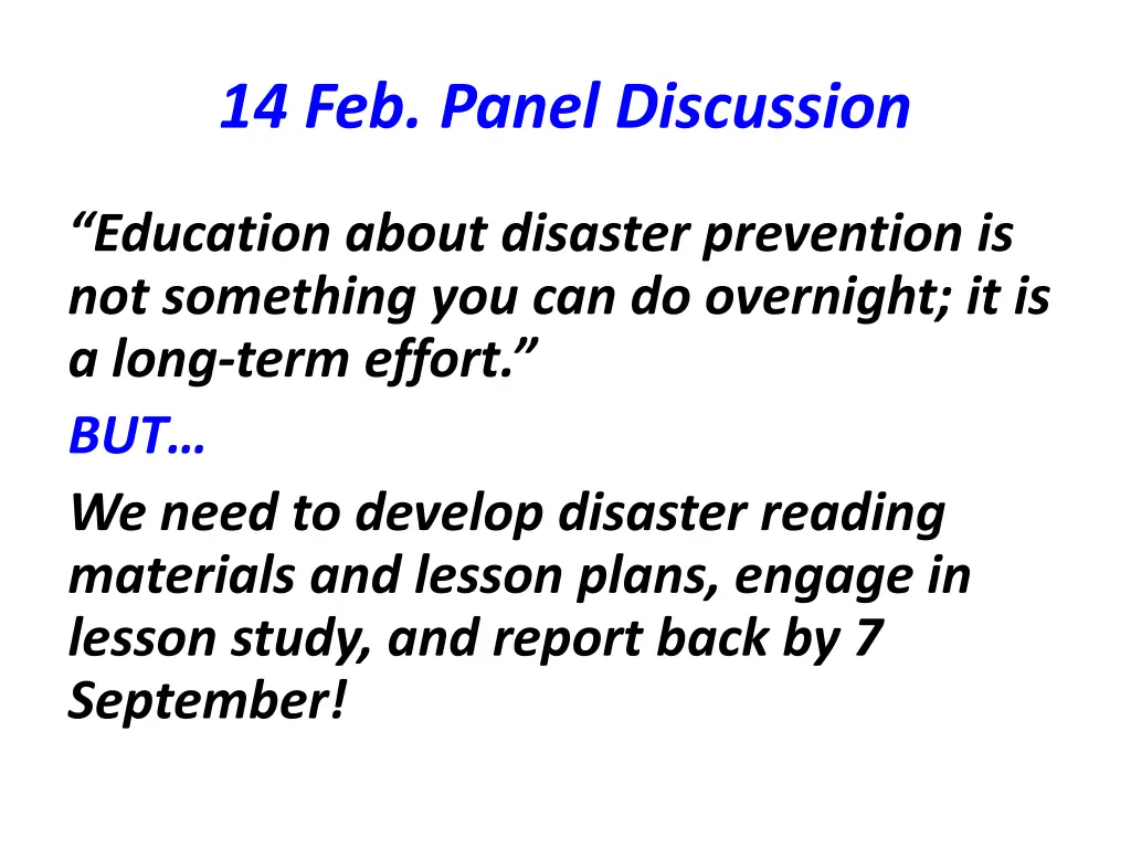 14 feb panel discussion