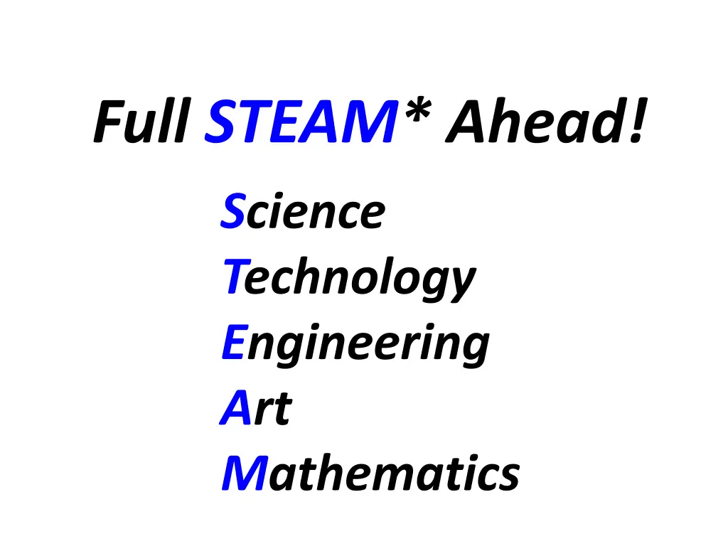 full steam ahead