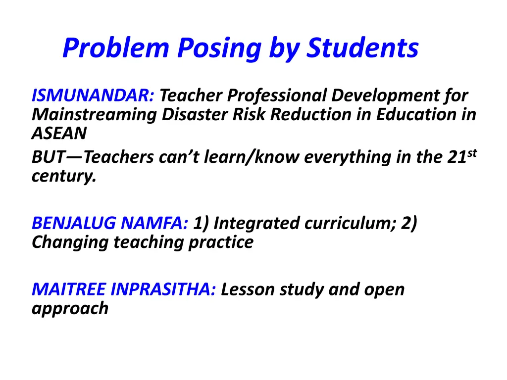 problem posing by students