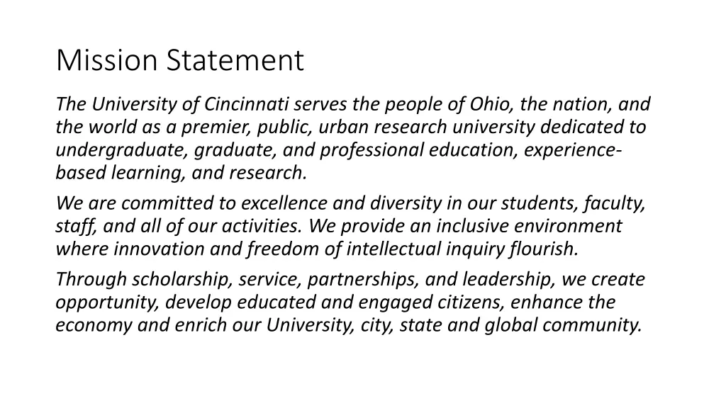 mission statement