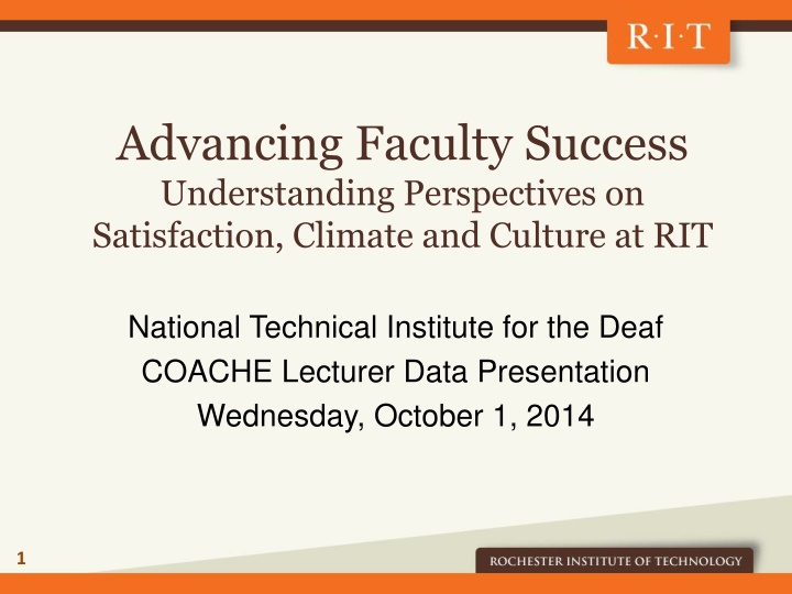 advancing faculty success understanding
