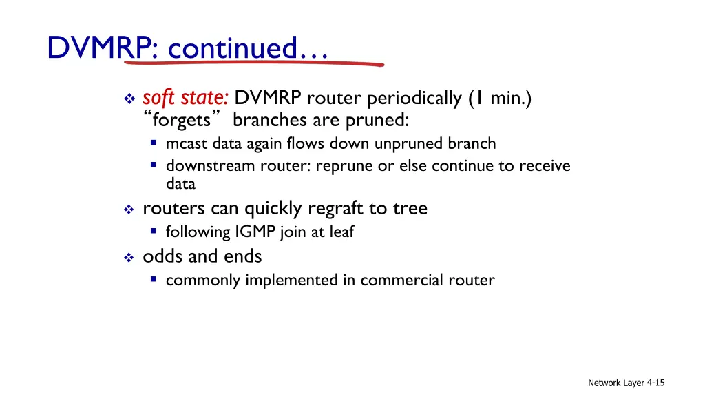 dvmrp continued