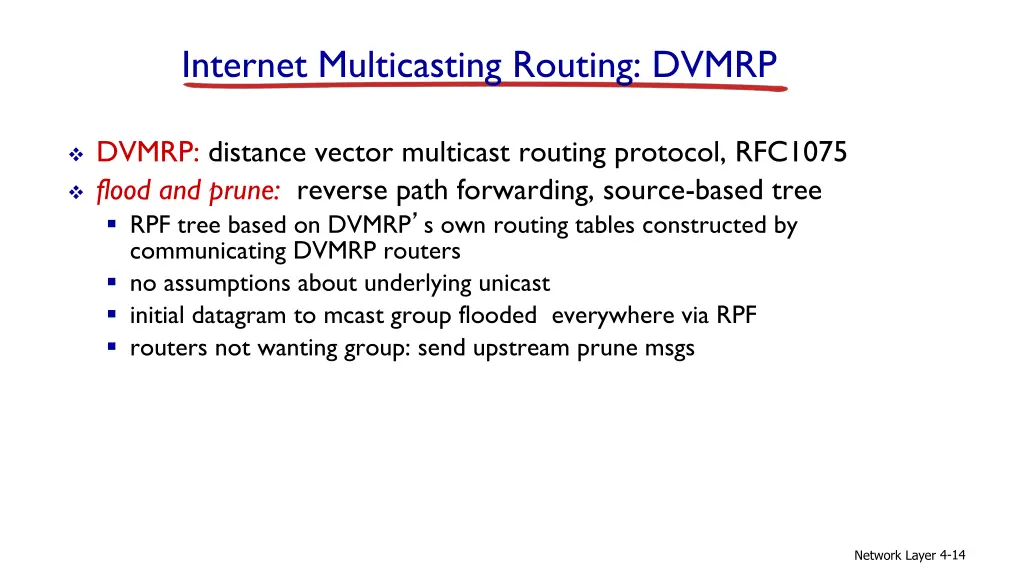 internet multicasting routing dvmrp