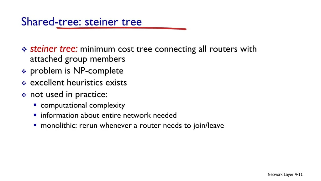 shared tree steiner tree