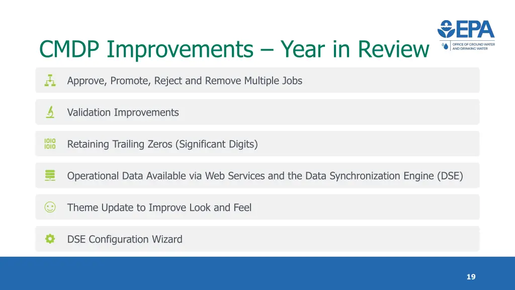 cmdp improvements year in review