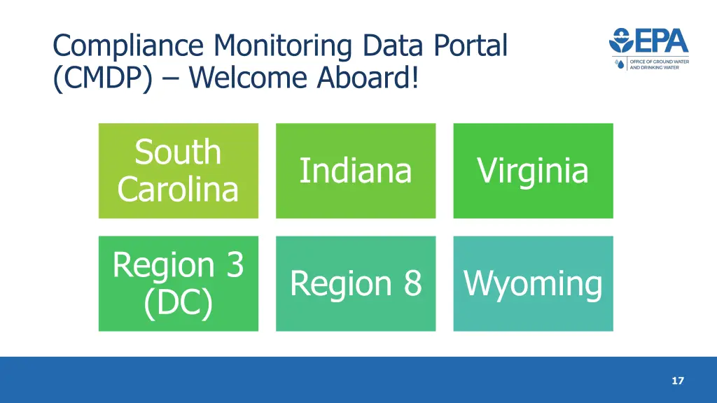 compliance monitoring data portal cmdp welcome