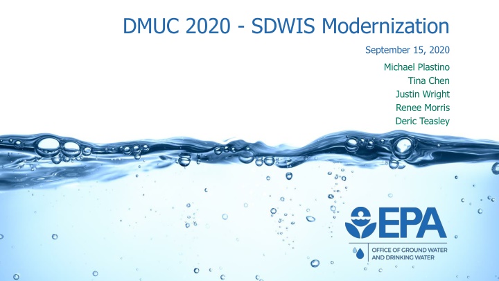 dmuc 2020 sdwis modernization