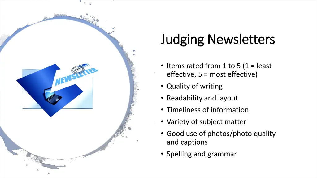 judging newsletters judging newsletters