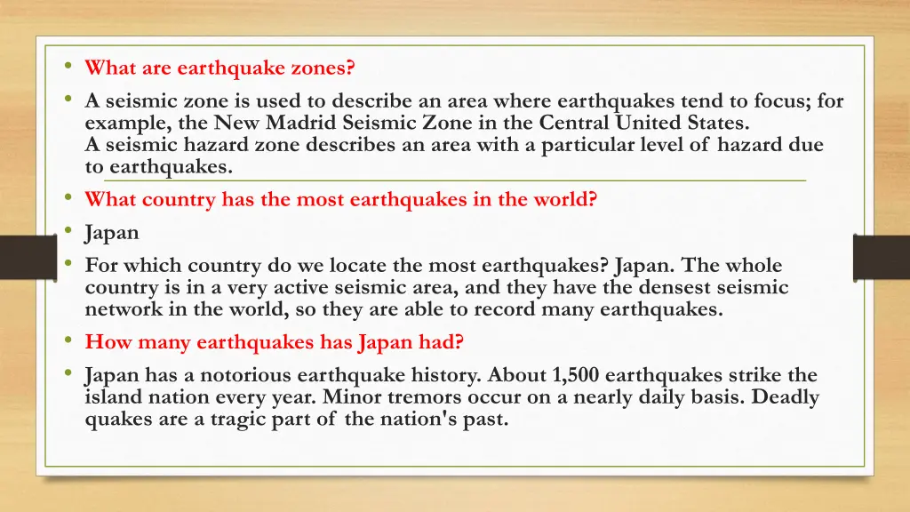 what are earthquake zones a seismic zone is used