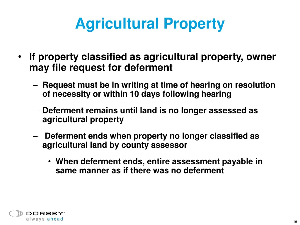 agricultural property