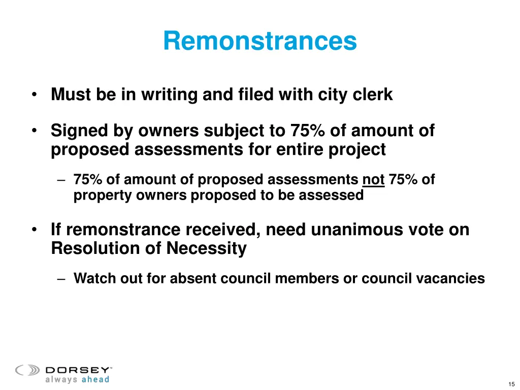 remonstrances