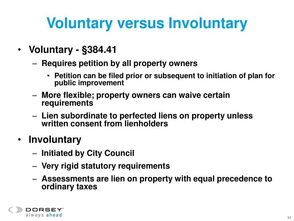 voluntary versus involuntary