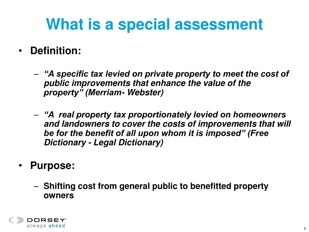 what is a special assessment