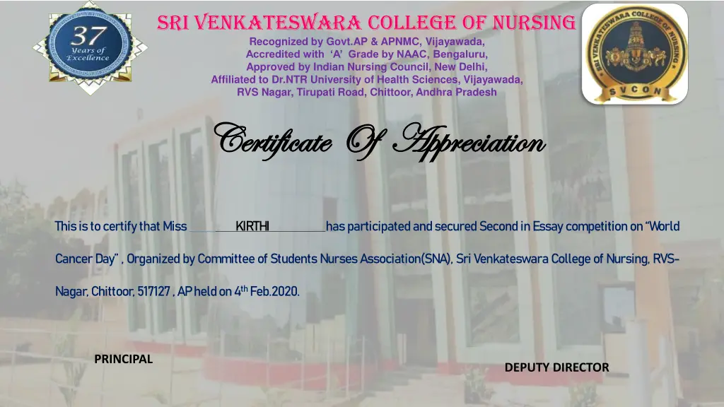 sri venkateswara college of nursing recognized 17