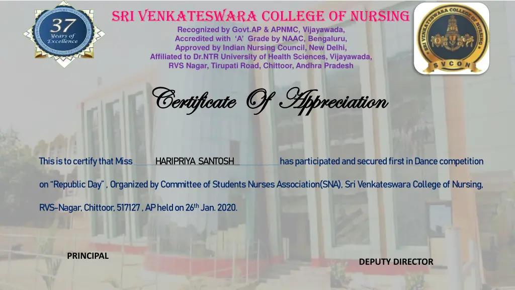 sri venkateswara college of nursing recognized 6